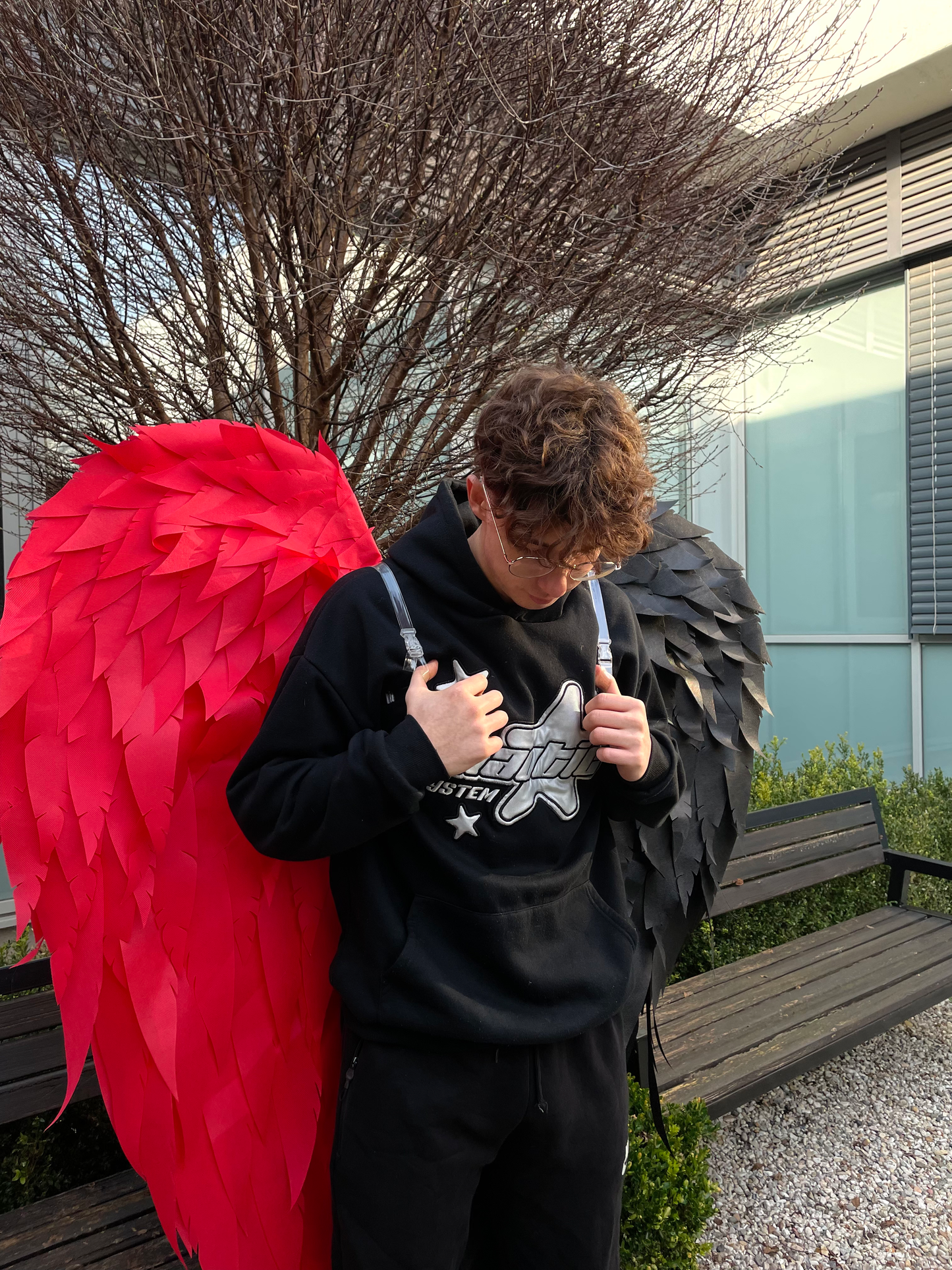 Angel Wings Red Black Costume Cosplay "Bogacci brand"