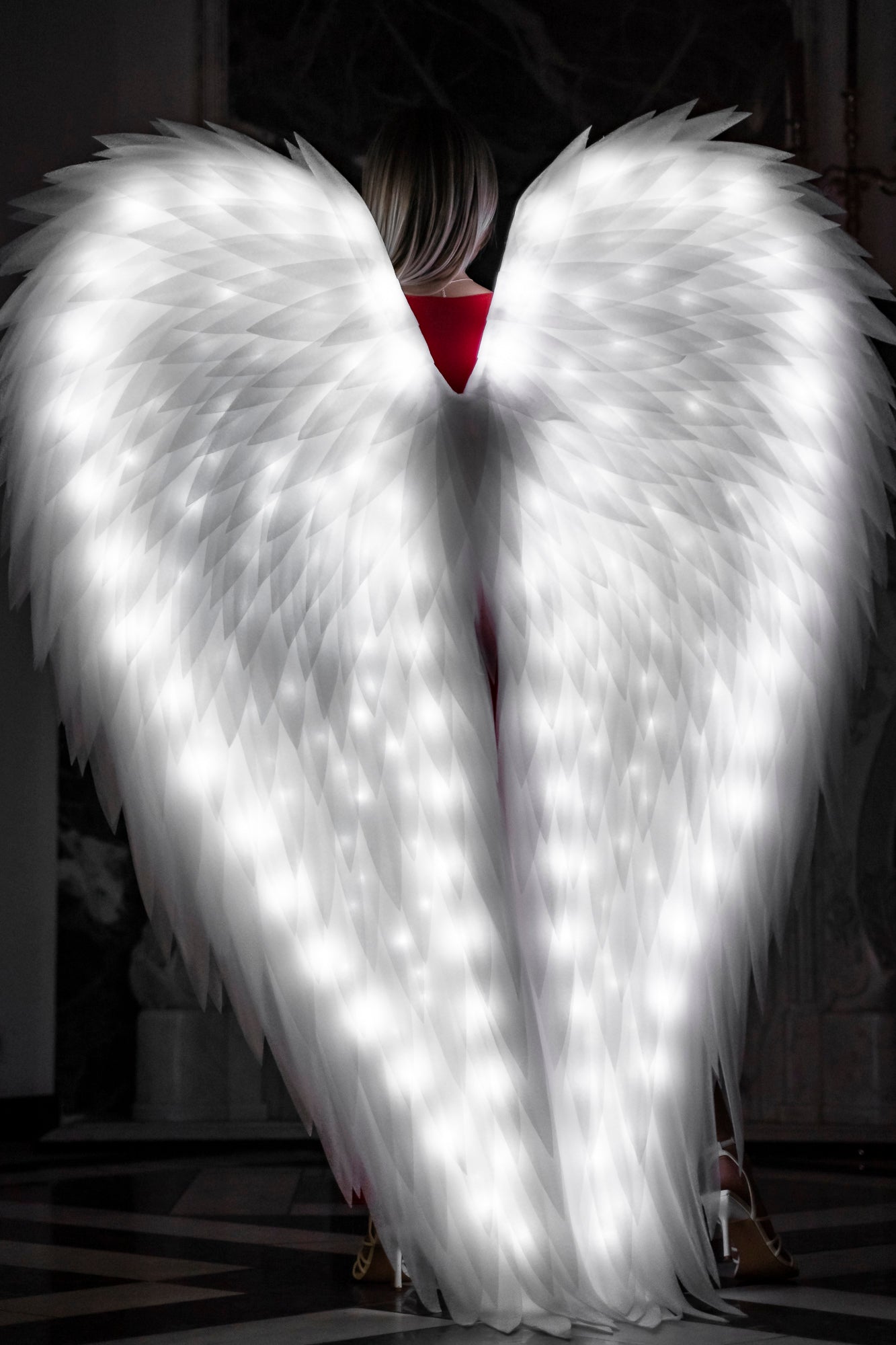 Led White Angel Wings Costume "Bogacci brand"