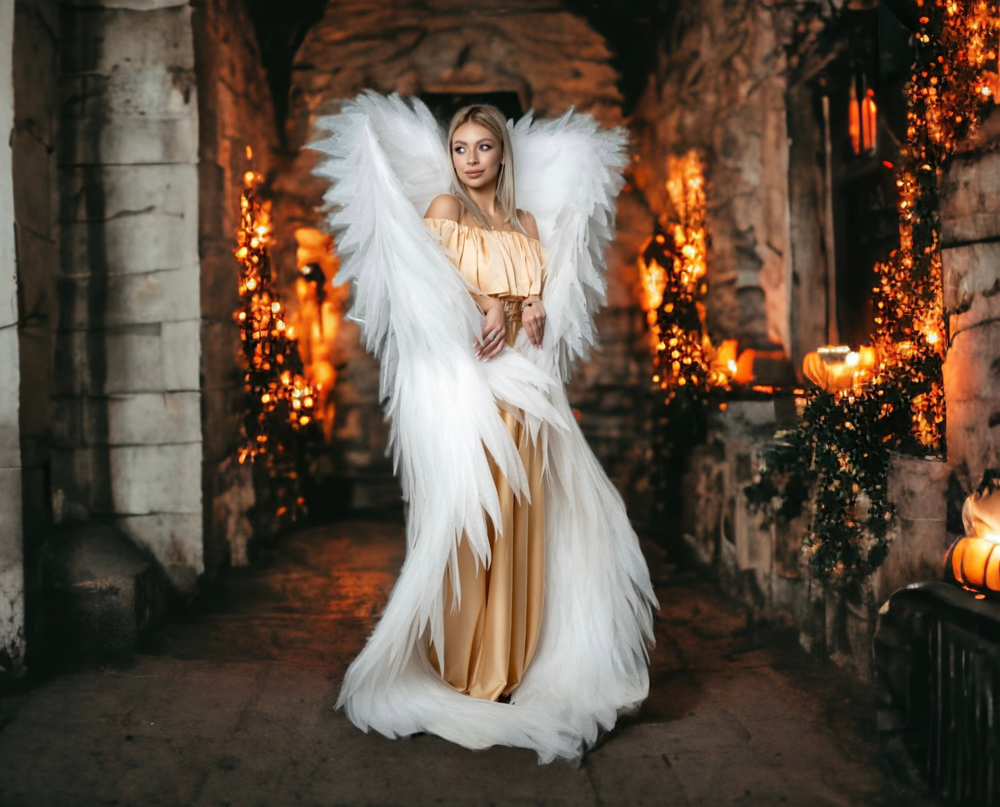 White Angel Wings Costume "Bogacci brand"