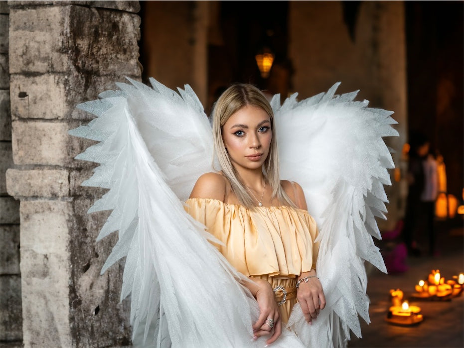 White Angel Wings Costume "Bogacci brand"