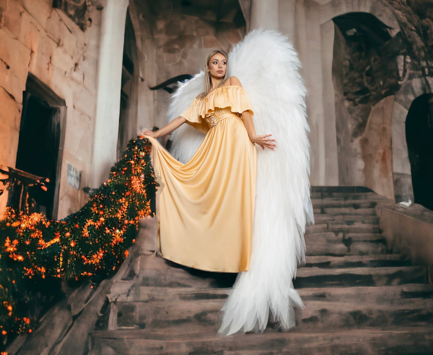 White Angel Wings Costume "Bogacci brand"