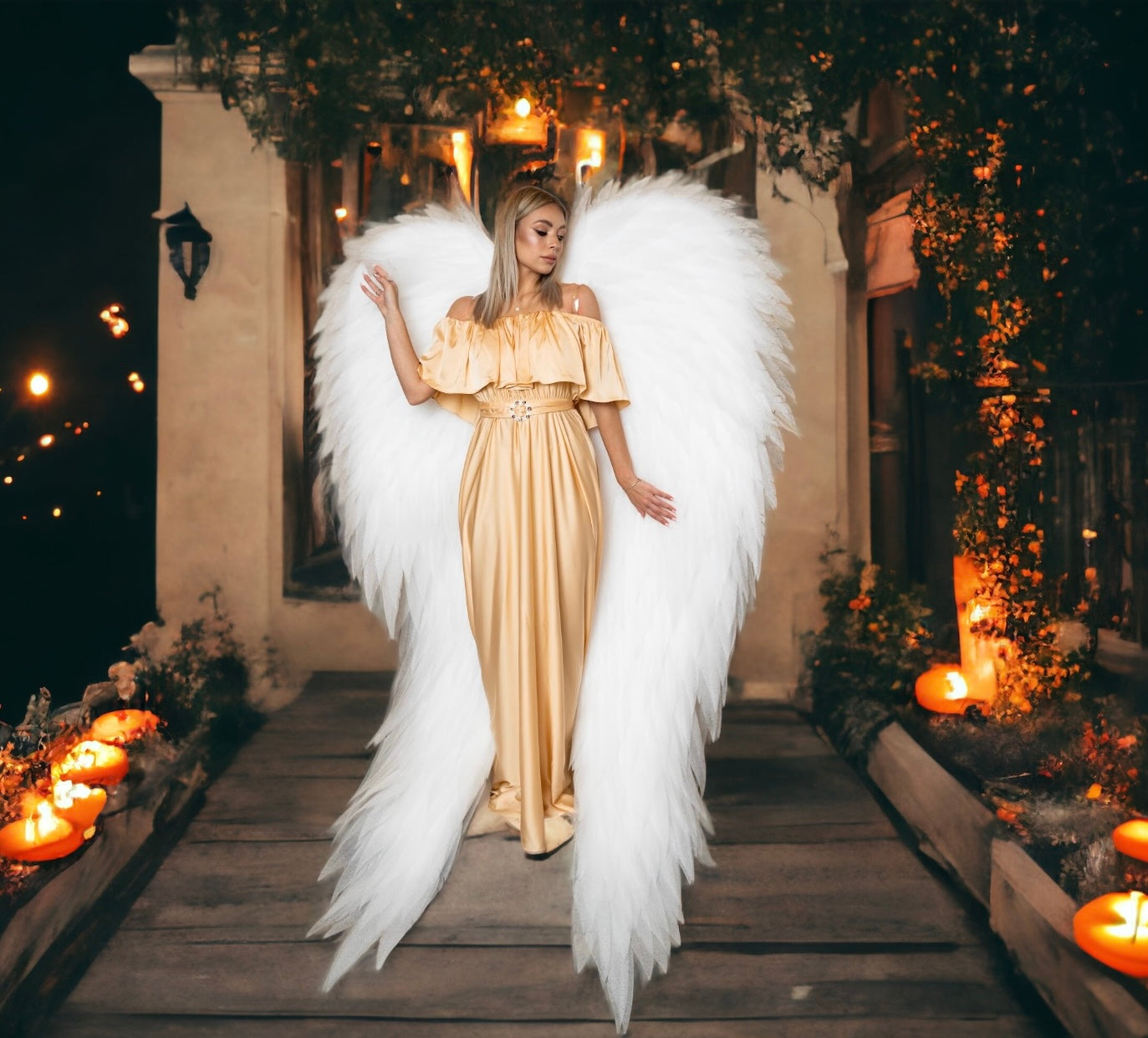 White Angel Wings Costume "Bogacci brand"