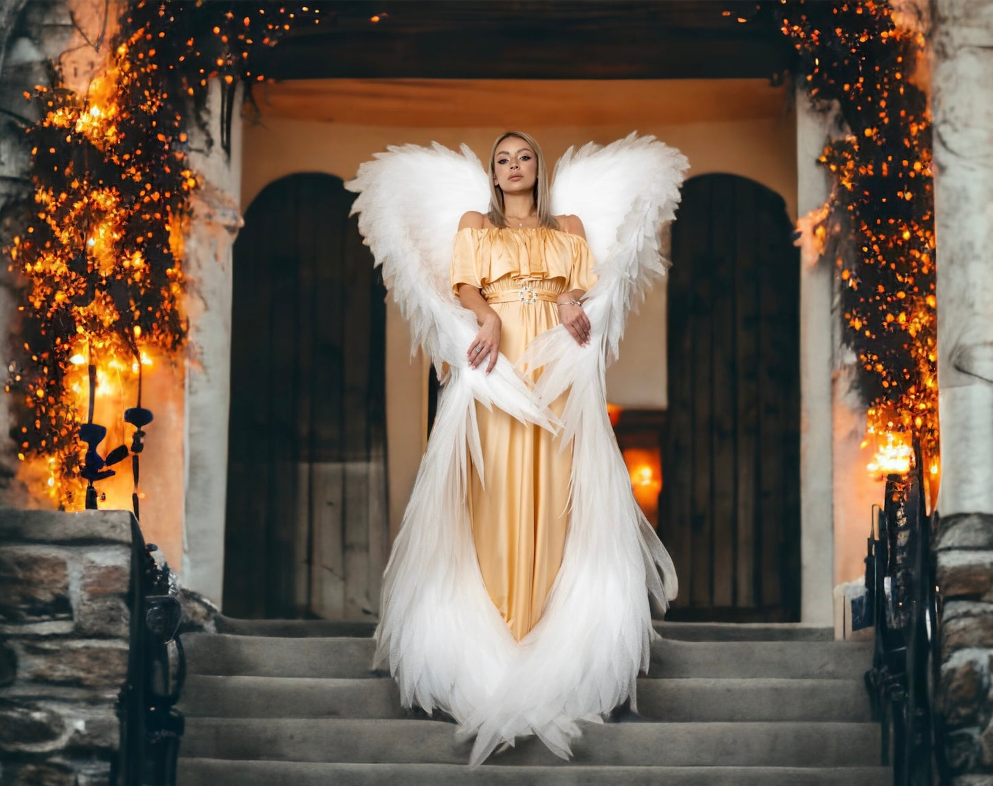 White Angel Wings Costume "Bogacci brand"