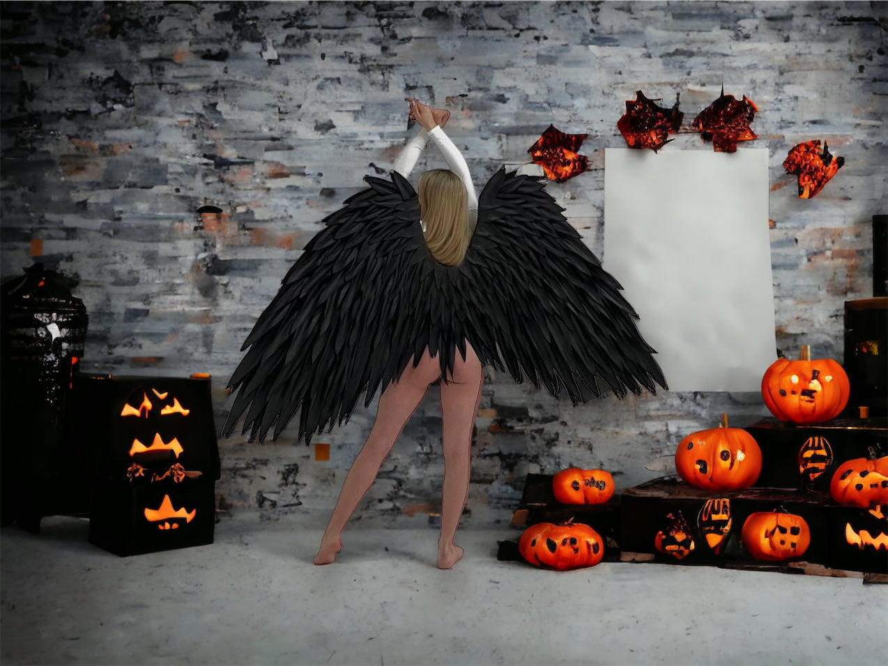 Black Angel Wings Cosplay "Bogacci brand"