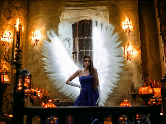 Déguisement Led Ailes d'Ange Blanc "Marque Bogacci"