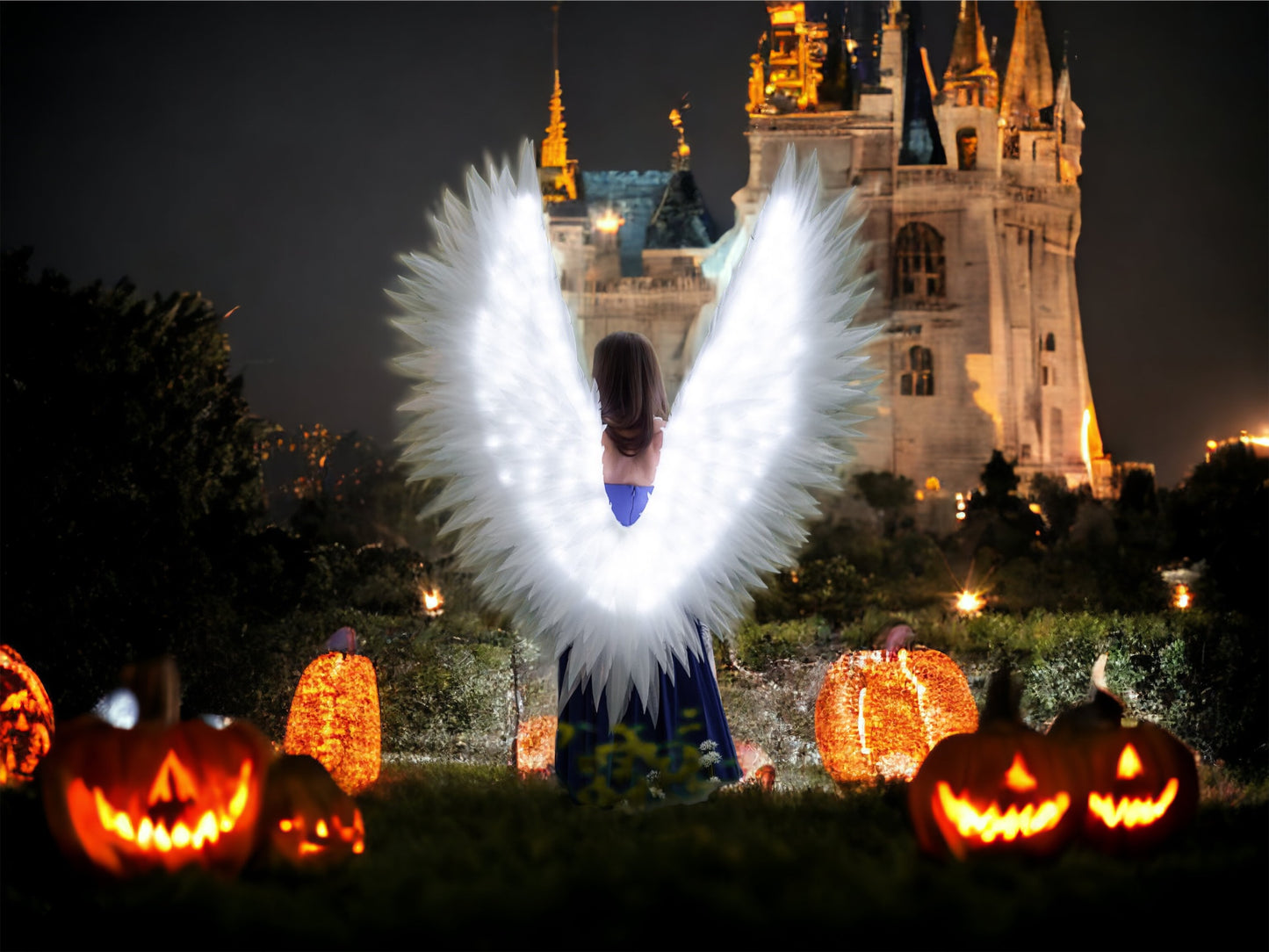Led White Angel Wings Costume  "Bogacci brand"