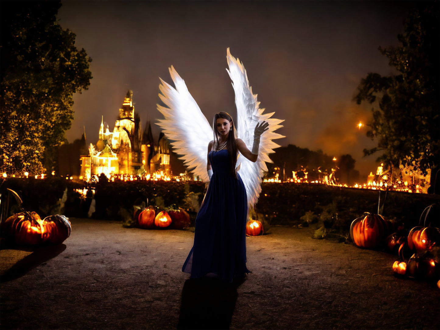 Led White Angel Wings Costume  "Bogacci brand"