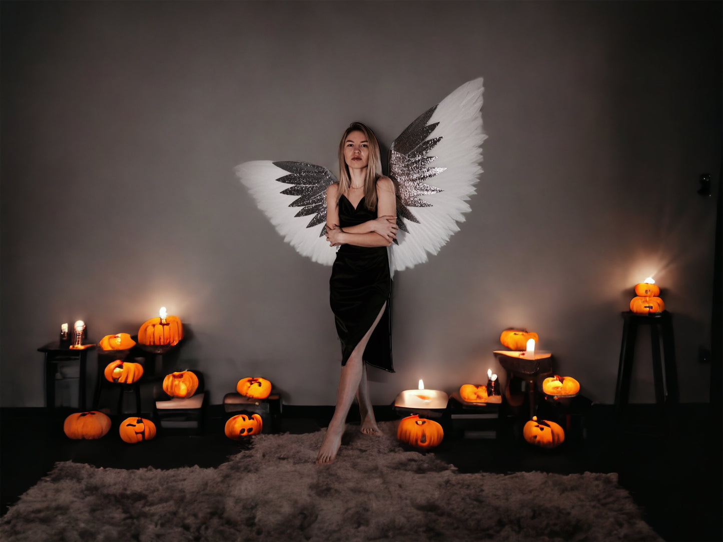 Exclusive white angel wings "Bogacci brand"