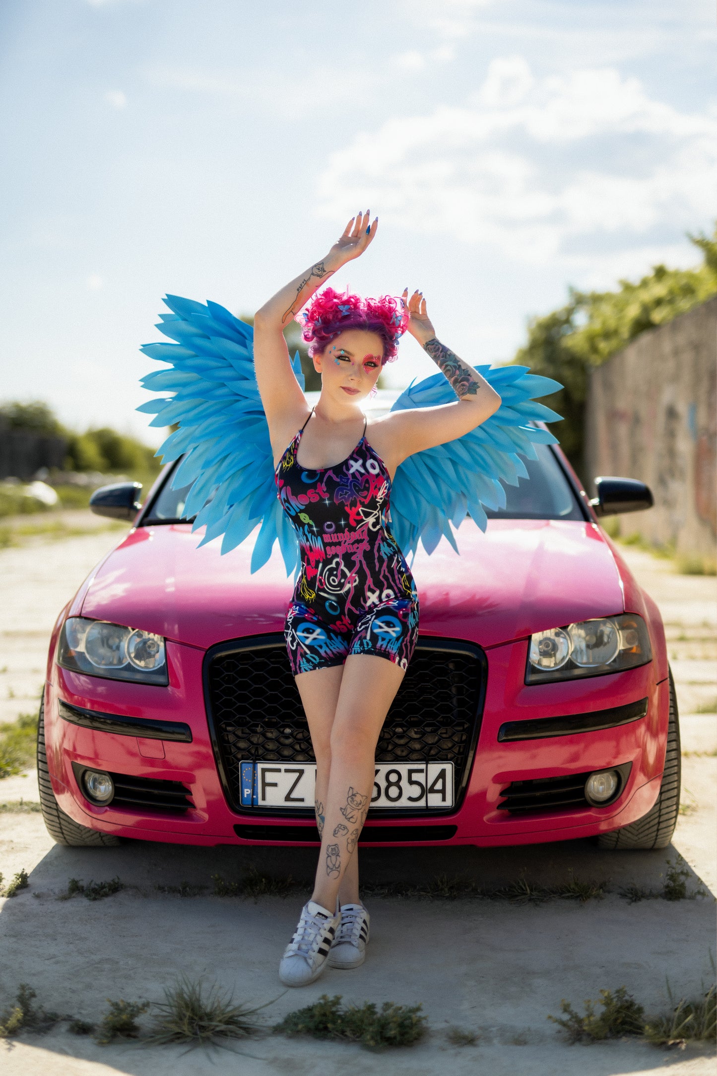 Angel Wings Blue Costume Cosplay "Bogacci brand"