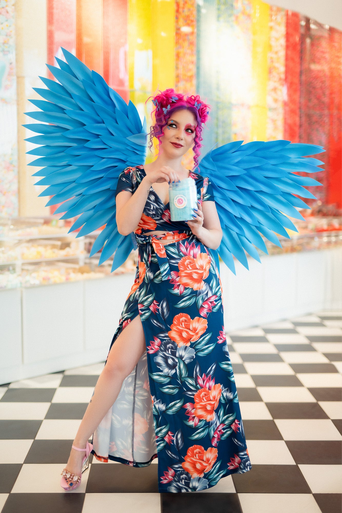 Angel Wings Blue Costume Cosplay "Bogacci brand"