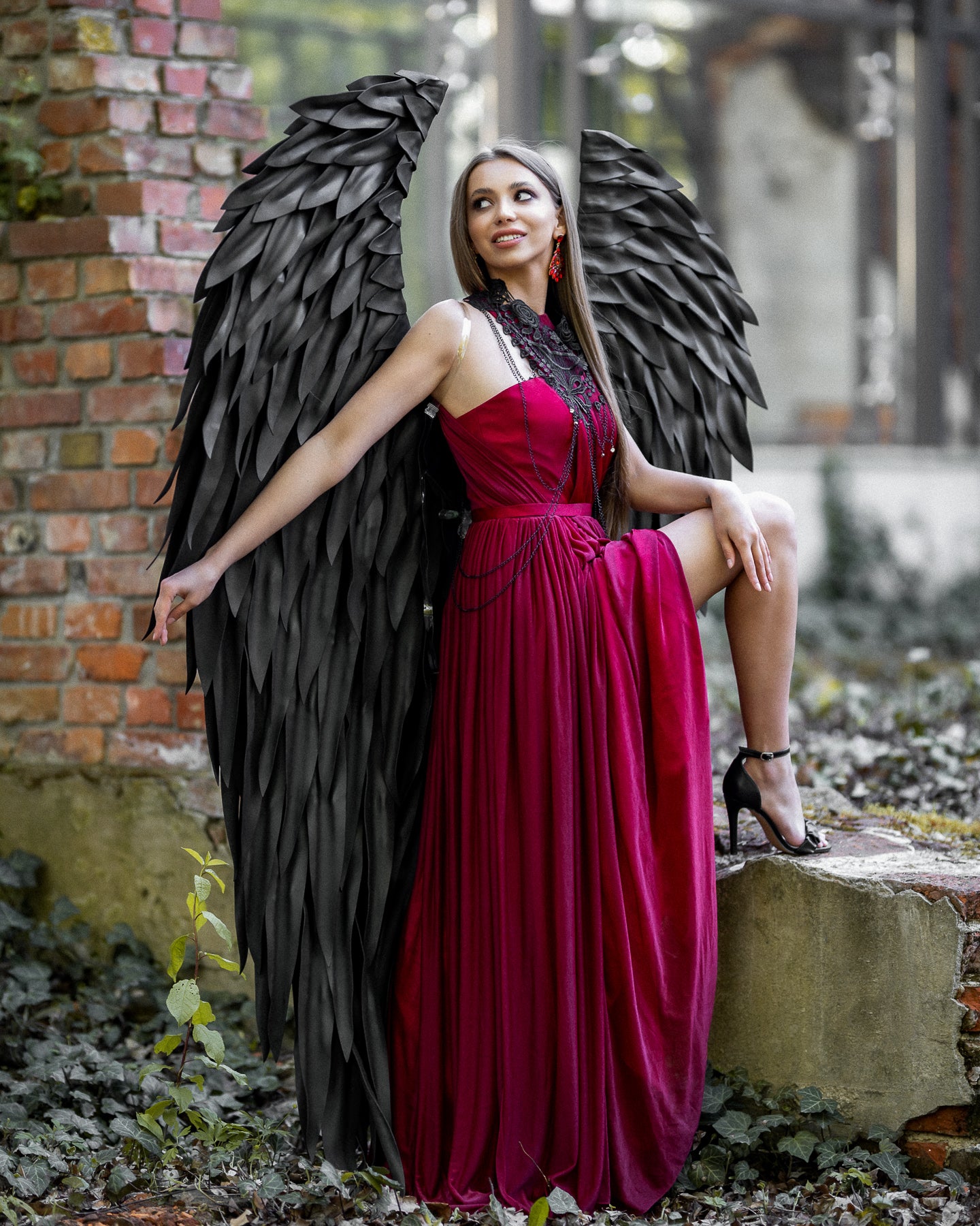 Black Angel Wings costume  "Bogacci brand"