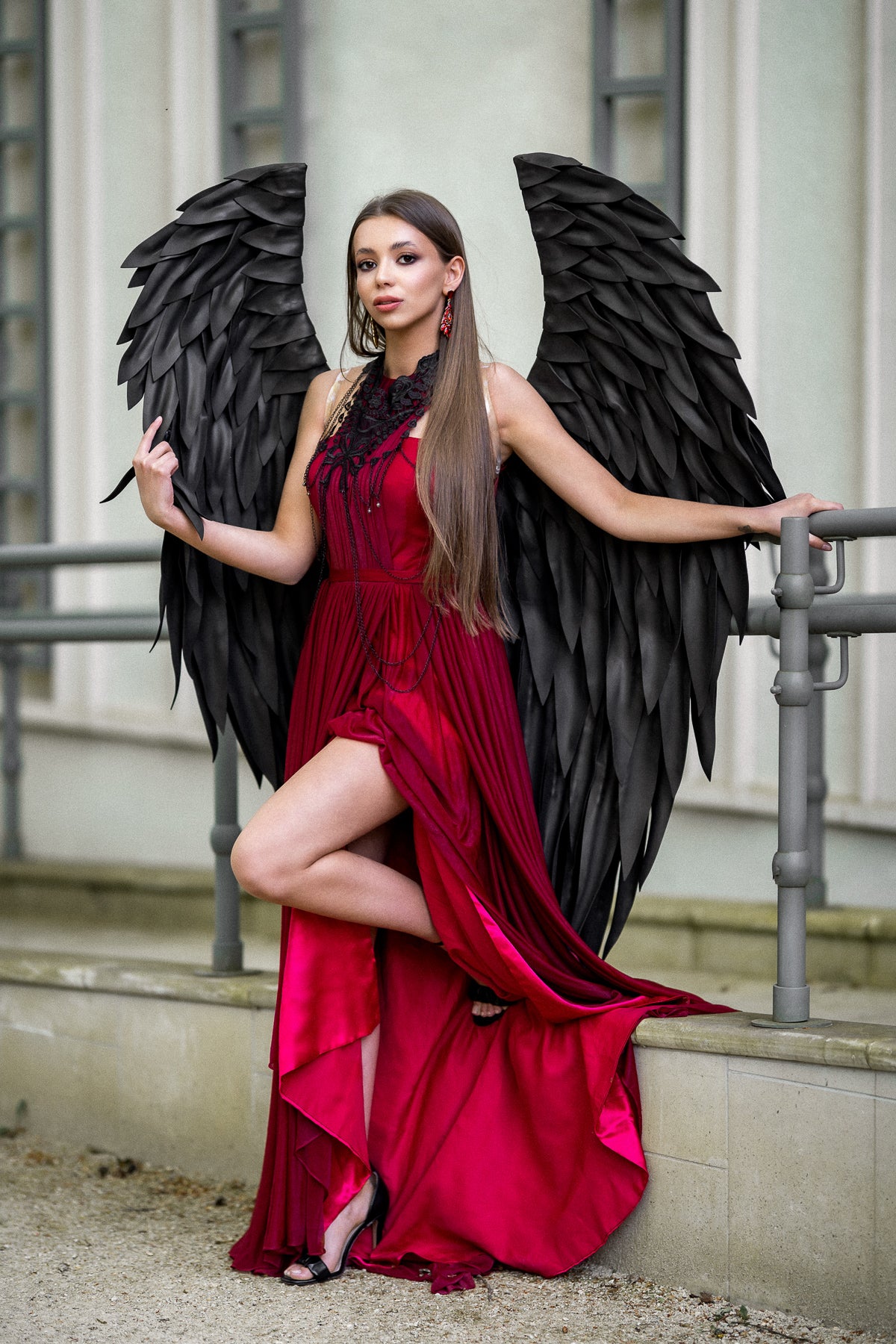 Black Angel Wings costume  "Bogacci brand"