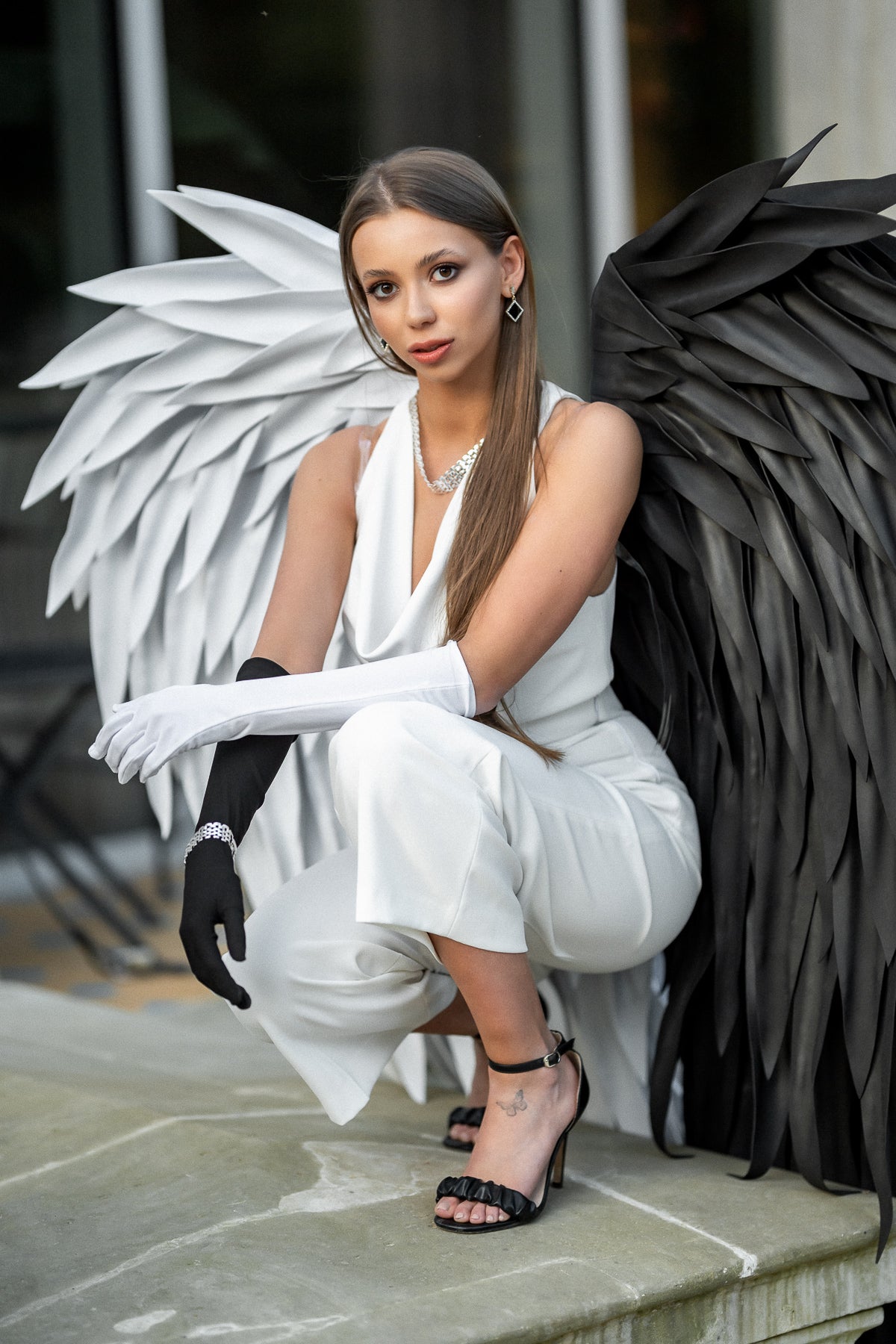 Black/White Angel Wings Costume Cosplay "Bogacci brand"