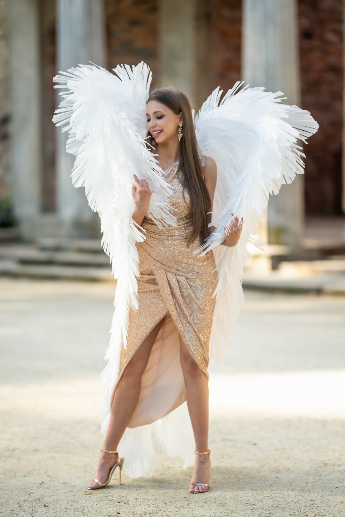 Large white angel wings "Bogacci brand"