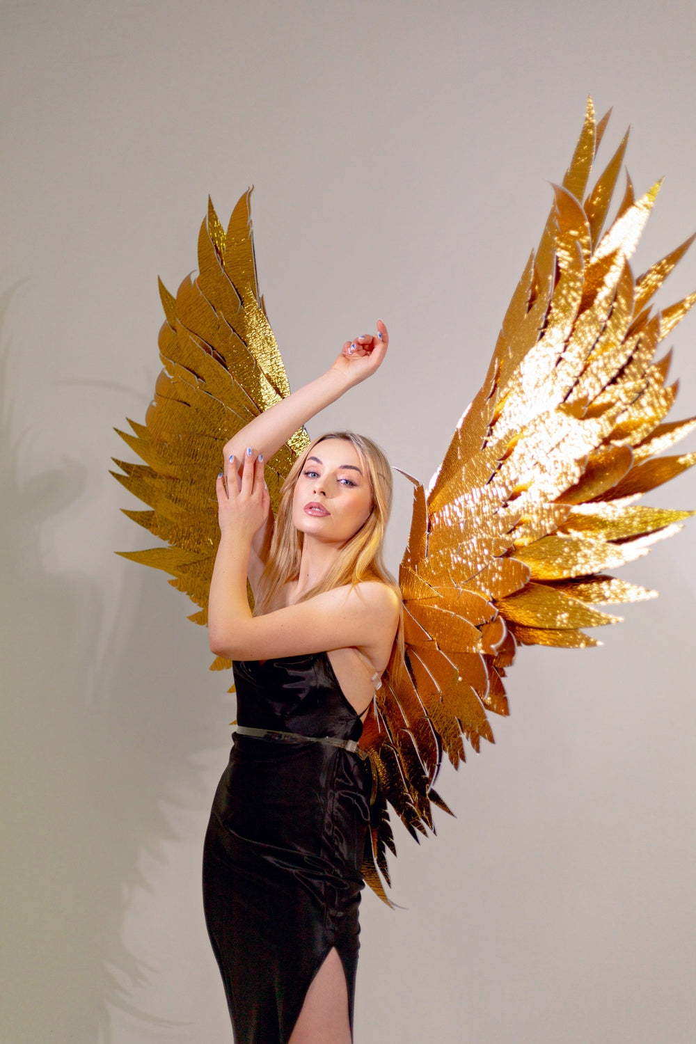 Gold Angel Wings Cosplay Sexy Costume for photo shoot Bogacci brand